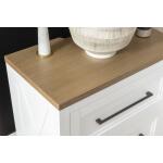 Open Nightstand Harvest Oak Tops, Natural White Base, Aged Black Accents 1561-3101 - Image 5