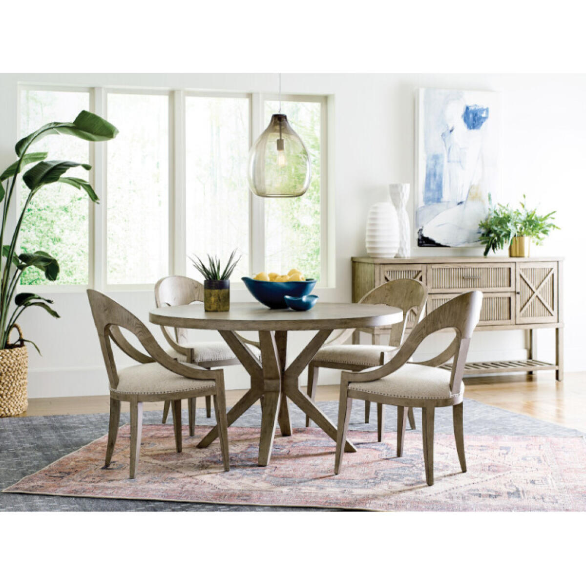 4f9b89b57049cbb7089d8bf034bd1fb7 West Fork Hardy Round Dining Table Complete - Image 1