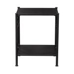 Vintage Series Open Night Stand – Black Nightstands Distressed Metal 13