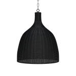 Hampton Rattan Pendant Large Lighting Black 15