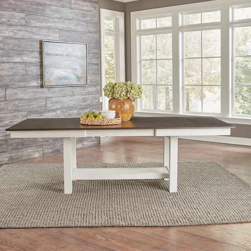 50271bbdd88f05b942f40cd590c77996 Brook Bay Trestle Table Set - Image 1