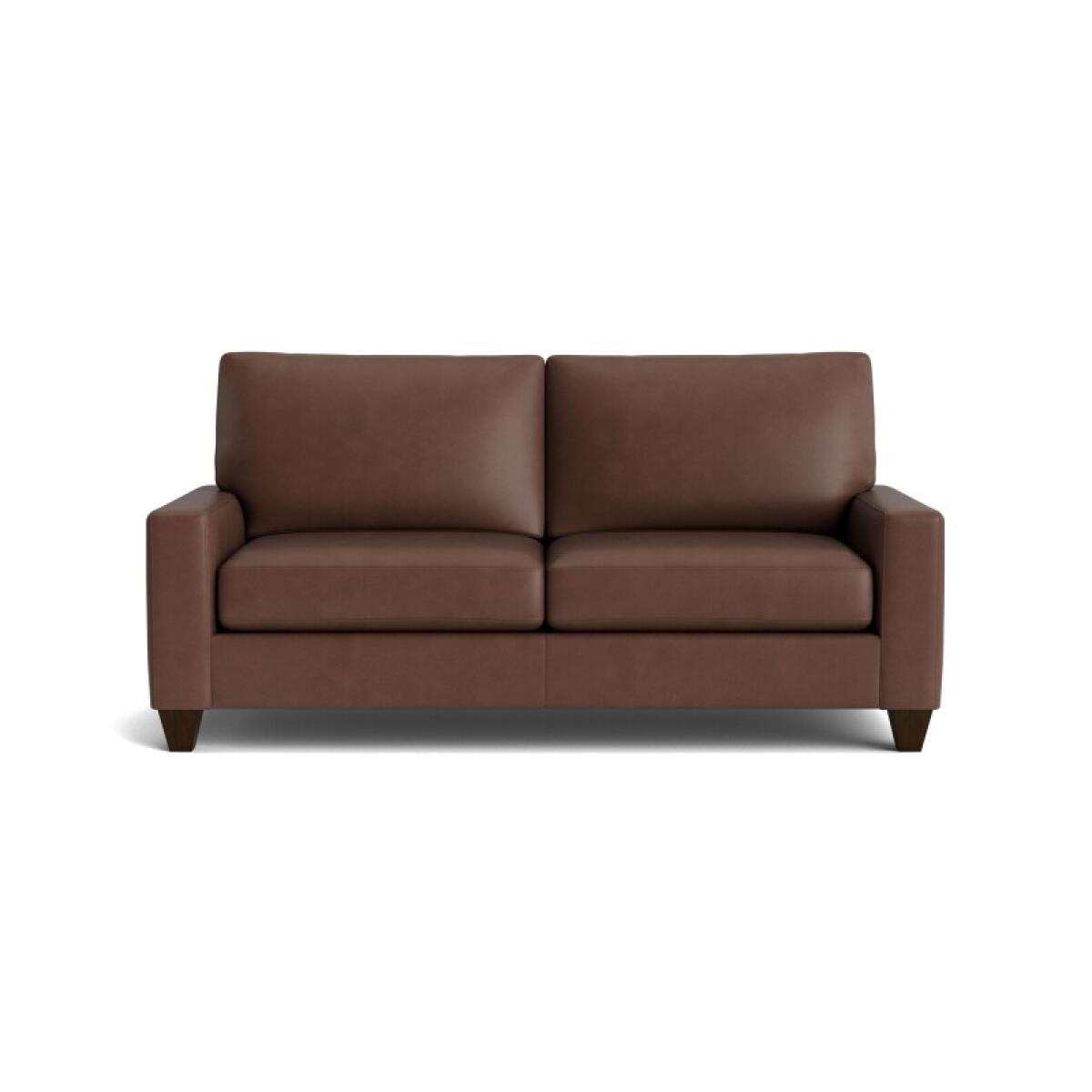 5070c0195577a38352dd356f61223937 True Custom™ True Custom® Leather Large Track Arm Studio Sofa - Image 1