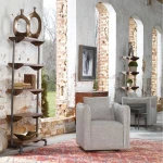 Corben Swivel Chair, Stone - Image 3