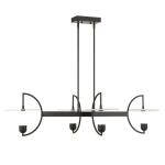 Kyoto, 4 Lt Linear Led Chandelier Lighting Black 25