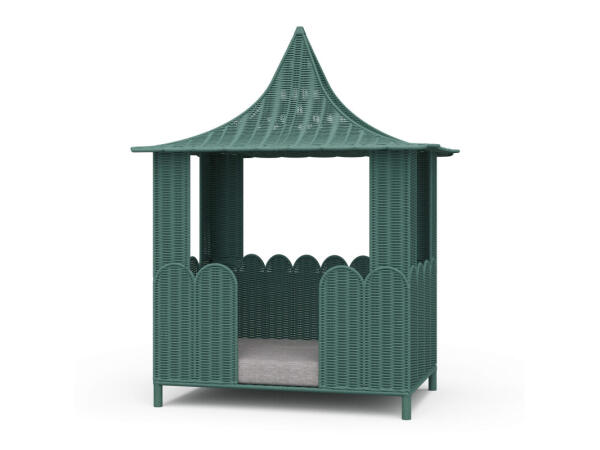 Scalloped Rattan Dog Bed Accent Furniture Accent Furniture