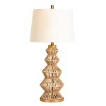 Adler Turreted Woven Table Lamp Lighting Cream 13