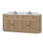 Kraton Oval Double Vanity W/ Sink & Marble Top