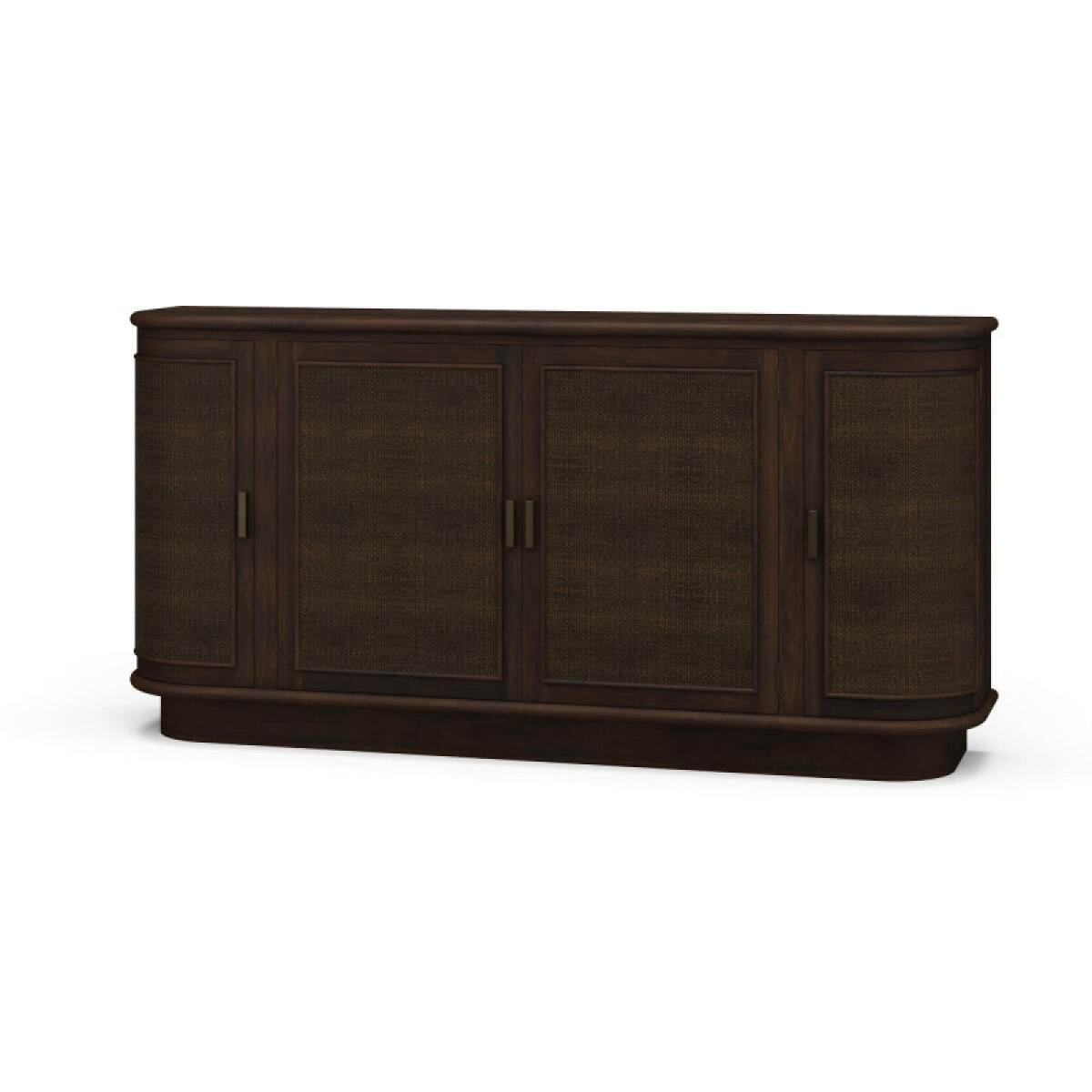 51fdb7ade85213c058a4b87132e047ae Dakota Oval 4 Door Sideboard W/ Rattan Panels - Image 1