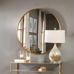 Junius Round Mirror, Gold - Image 5
