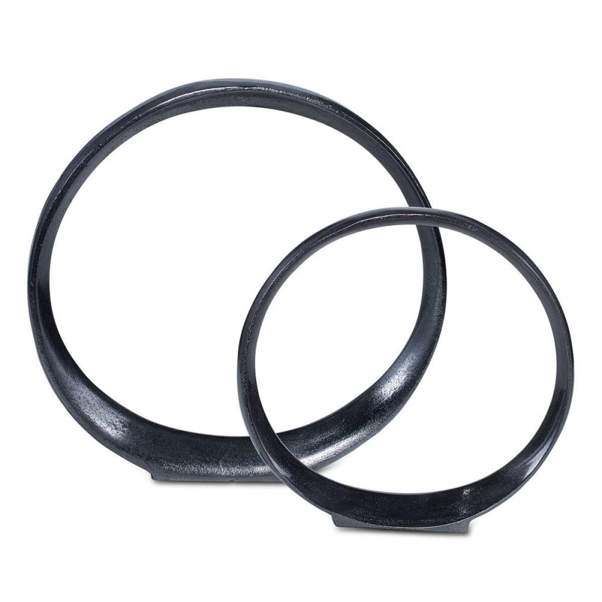 5222af421ddd19306bfff670c5be2691 Orbits Ring Indoor-outdoor Sculptures, Black Nickel, S/2 - Image 1