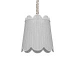 Scalloped Rattan Pendant