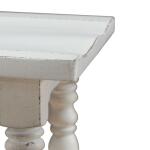 Magnolia Manor Spindle Back Swivel Bar Stool Barstools Antique White & Weathered Bark 25