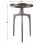 Kenna Accent Table, Nickel Chairside Tables Black 13
