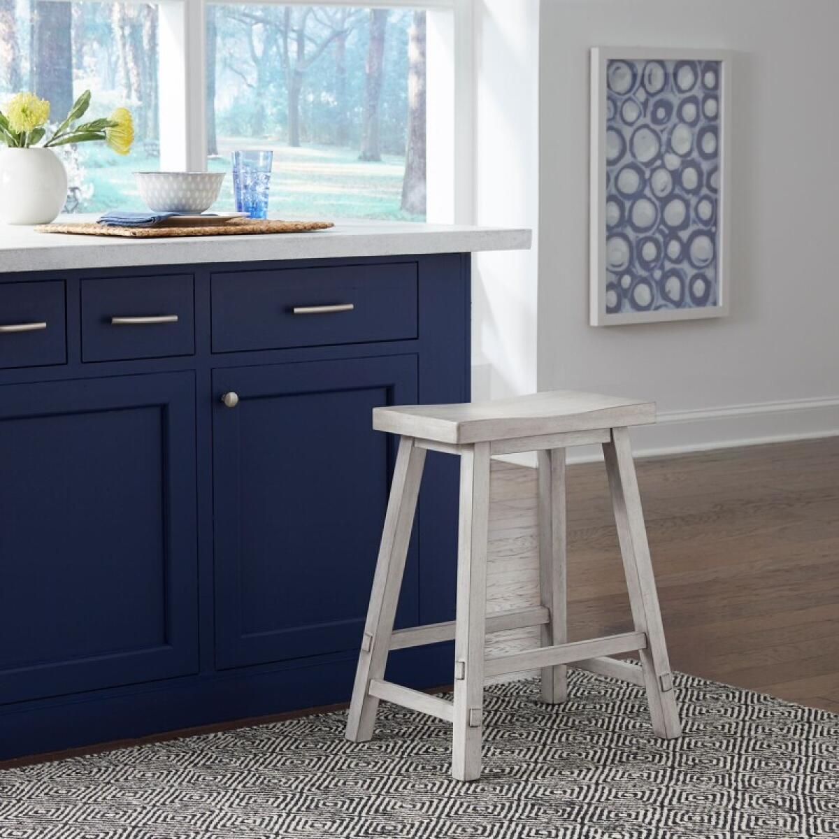 Creations 24 Inch Sawhorse Counter Stool – White Barstools Barstools 2 Creations 24 Inch Sawhorse Counter Stool – White Barstools Barstools 2