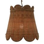 Scalloped Rattan Pendant Lighting Blue 13