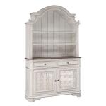 Magnolia Manor Hutch & Buffet Dining Storage Antique White & Weathered Bark 13
