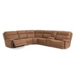 Fletcher Leather Power Reclining Sectional - Image 4