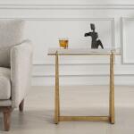 Midas Accent Table, Gold - Image 8