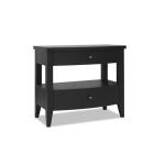 Open Nightstand 2 Drawers Nightstands Black 6