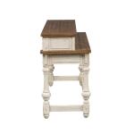 Morgan Creek Console Bar Table Console Tables Antique White w/ Wirebrushed Tobacco Accents 16