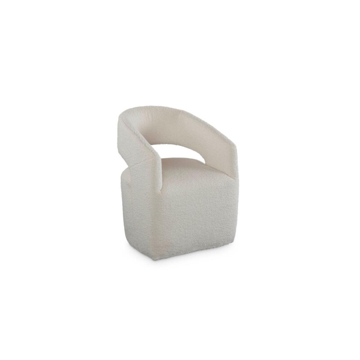 541c7996e6e530d5366d7c1ce7a120b9 Aries Upholstered Dining Chair with Casters - Image 1