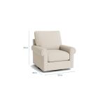 True Custom™ True CustomÂ® Panel Arm Swivel Chair Chairs Alabaster 9
