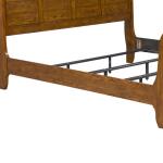 Grandpas Cabin King Sleigh Rails Bed Parts Aged Oak 8
