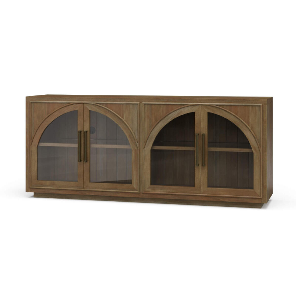 543574607a6ead240fb3a8a316631b71 Vannes 4 Door Sideboard W/ Glass Shelves - Image 1