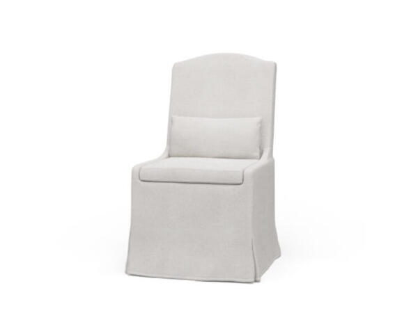 Sierra Slipcovered Dining Chair W/ Castors Chairs & Benches Arctic