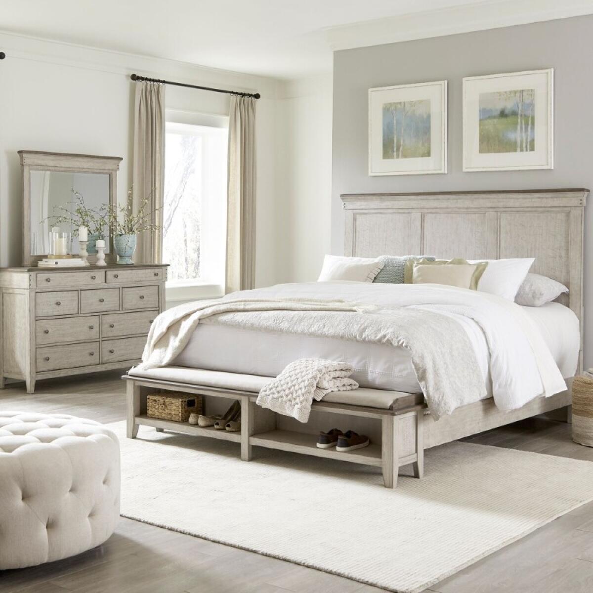544538a4858849831f2939913d842645 Ivy Hollow King California Storage Bed, Dresser & Mirror - Image 1