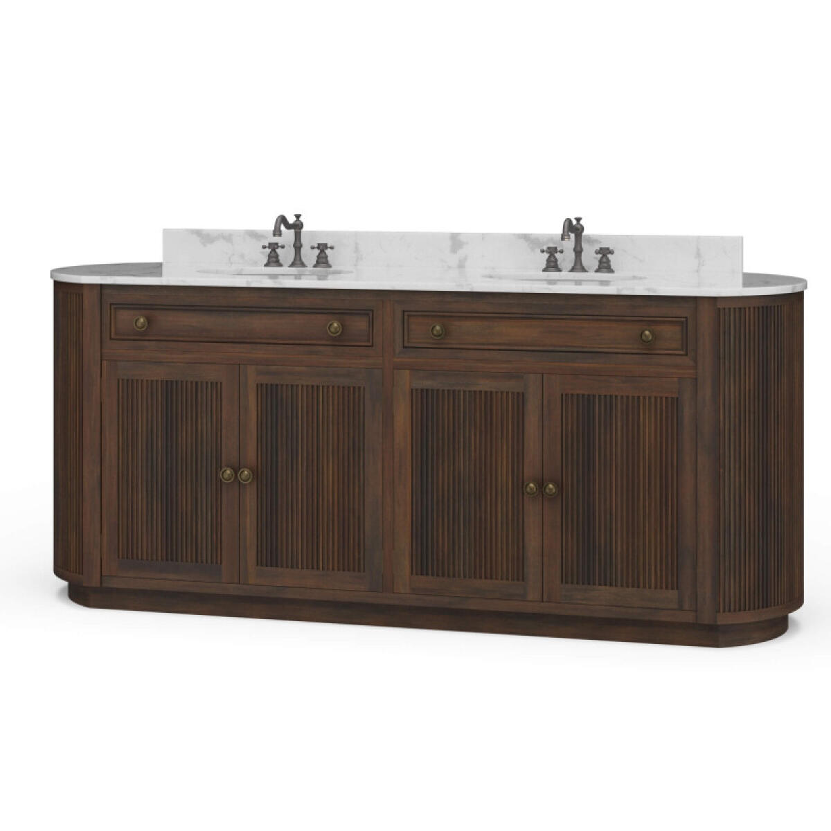 5480eead694802ab5a7c2f03ef88b089 Kraton Oval Double Vanity W/ Sink & Marble Top - Image 1
