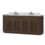 Kraton Oval Double Vanity W/ Sink & Marble Top