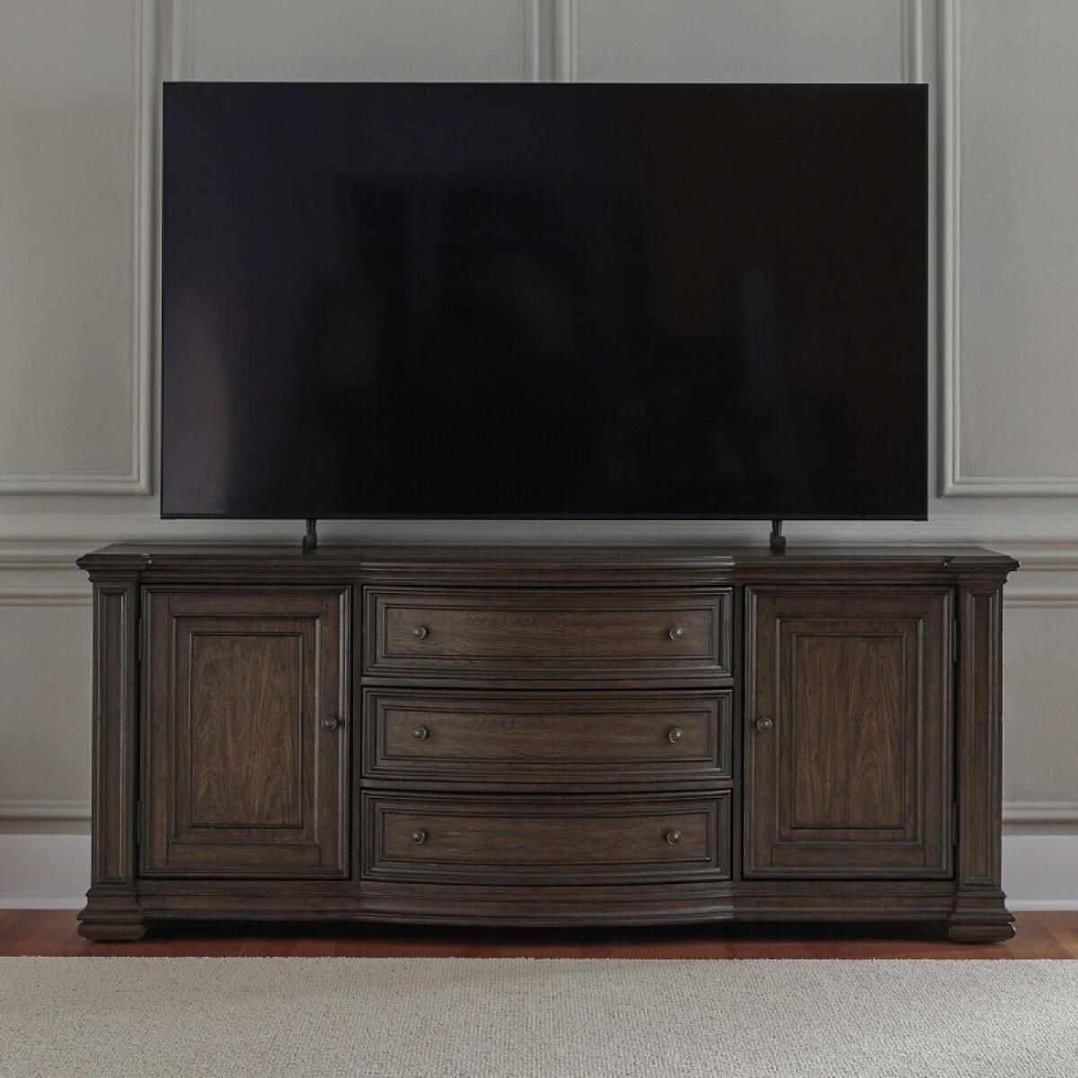Provence Park 78 Inch TV Console Entertainment Stands Brown 2 Provence Park 78 Inch TV Console Entertainment Stands Brown 2