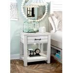 Open Night Stand Stone Path Gray Finish Youth Nightstands Cream 8