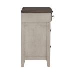 Ivy Hollow 3 Drawer Bedside Chest w/ Charging Station Nightstands Brown 20