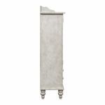 Whitney Display Cabinet Dining Storage Antique Linen w/ Weathered Gray 19