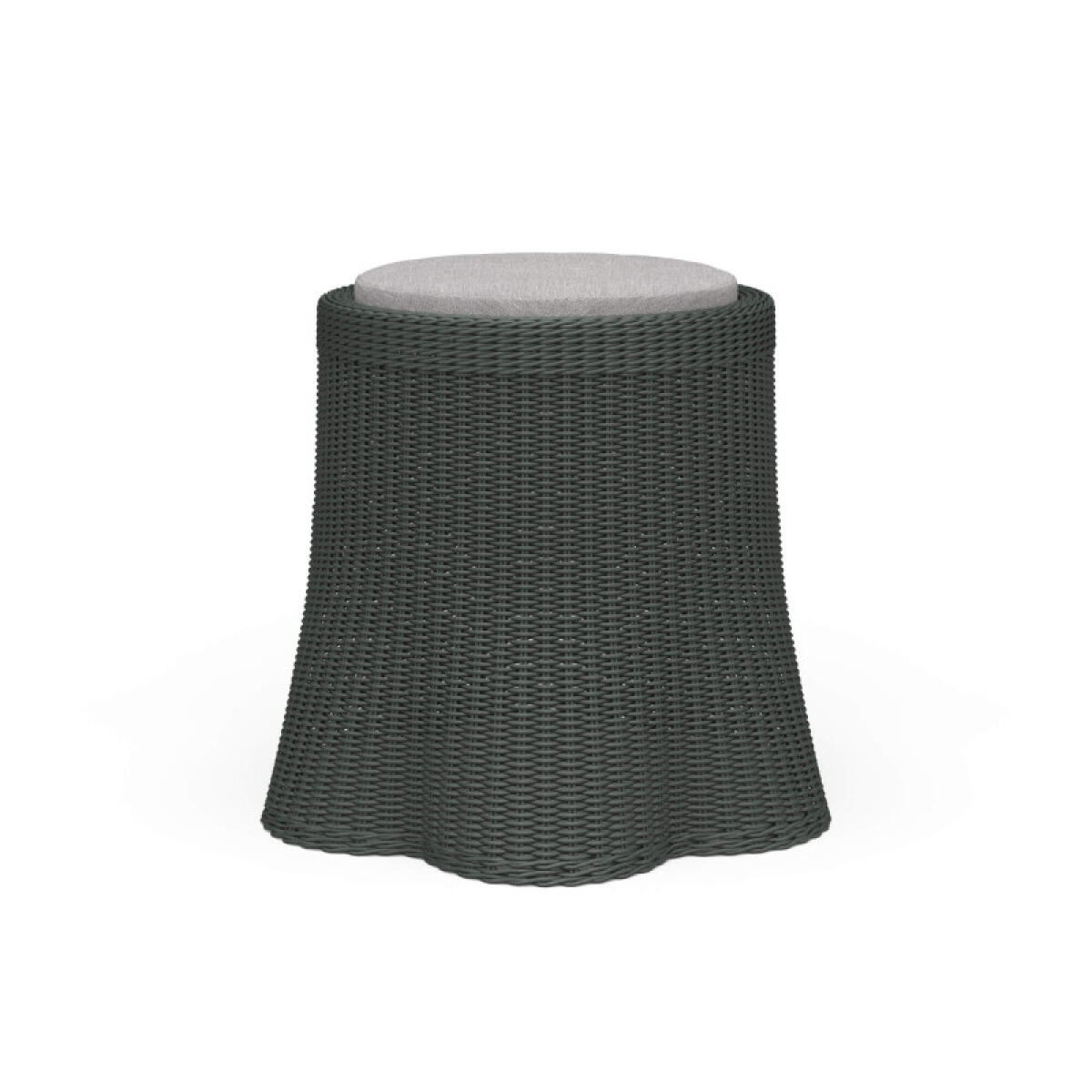 5575f6828b472ca676c1d5068b24e1b4 Newport Rattan Round Small Ottoman W/ Cushion - Image 1
