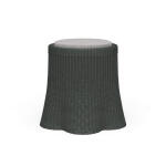 Newport Rattan Round Small Ottoman W/ Cushion