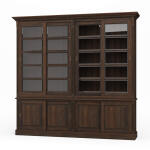 Hudson 99'' Bookcase W/ Sliding Doors