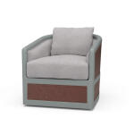 Aden Swivel Chair W/ Leather