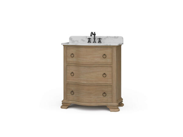 Davis Vanity W/ Sink & Marble Top Accent Furniture Accent Furniture 2