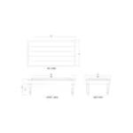 Madison Turned Leg Coffee Table - Image 8