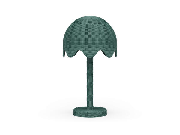 Scalloped Rattan Table Lamp Lighting Bramble