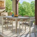 Sumba Outdoor Dining Chair, Oatmeal Outdoor Dining Chairs Cream 18