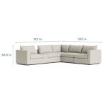 Beckham Track Arm Modular L-Shaped Sectional - Image 5