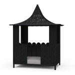 Scalloped Rattan Dog Bed