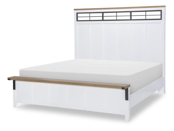 Complete Two Tone Panel Bed Queen 5/0 Beds Beds