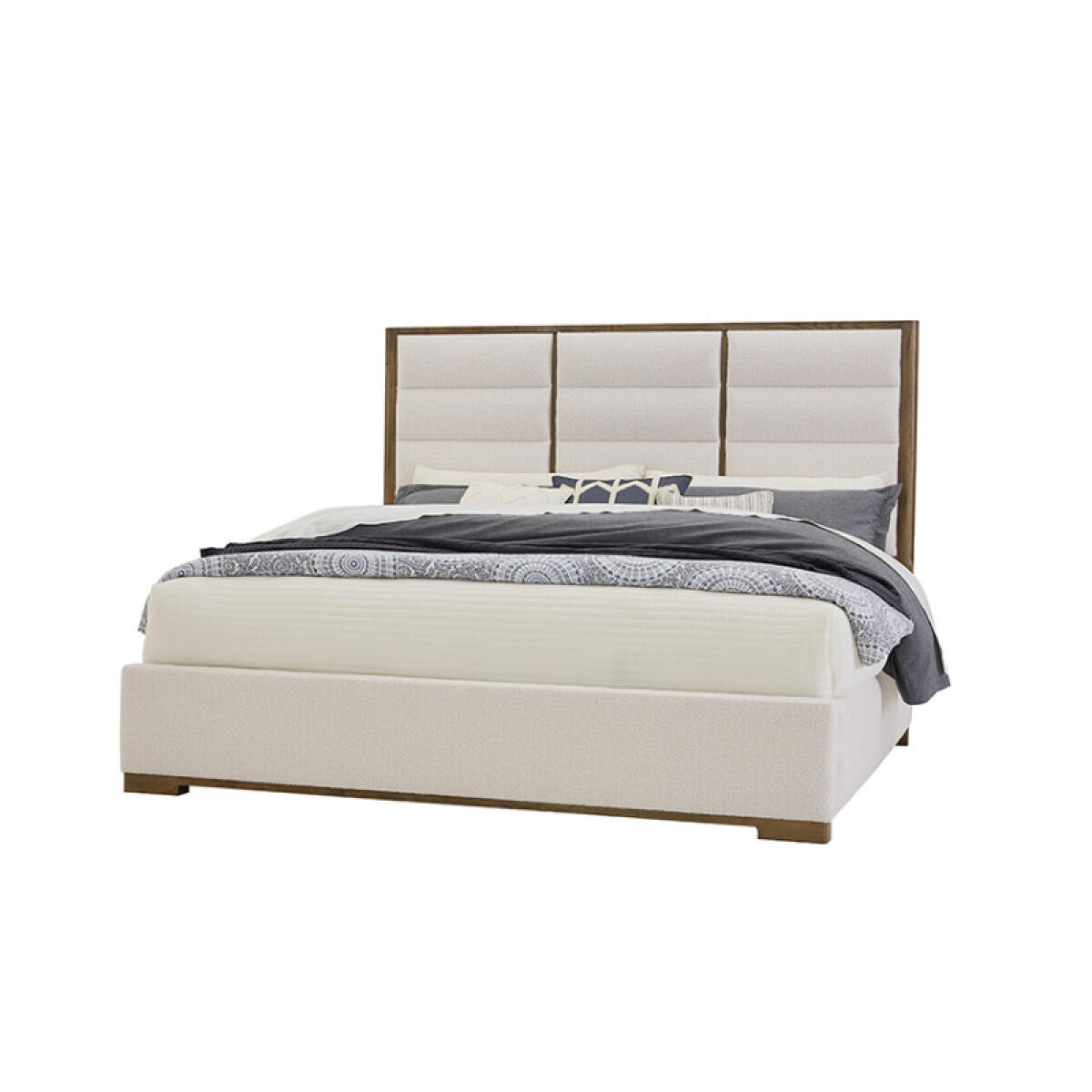 566fcb0949bea8bb2506cbba529cc5c3 Crafted Oak by Ben & Erin Napier Erin's Upholstered Bed - White Fabric - Image 1