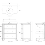 Davis Vanity W/ Sink & Marble Top Accent Furniture Accent Furniture 12