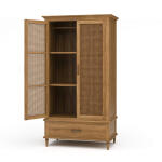 Jamison Wardrobe W/ Rattan Door